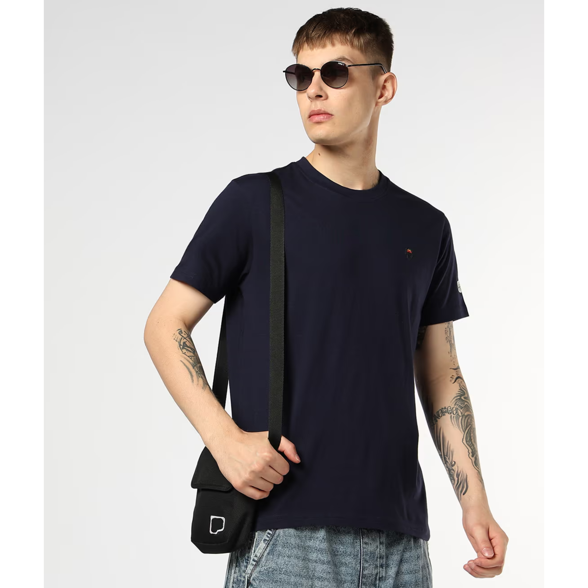 BUDA JEANS CO Men Regular Fit Crew-Neck T-Shirt